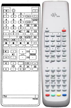 IRC81244 Ersatzfernbedienung passend fr Sony RM681 RM682 RM683 RM684 RM685 RM686