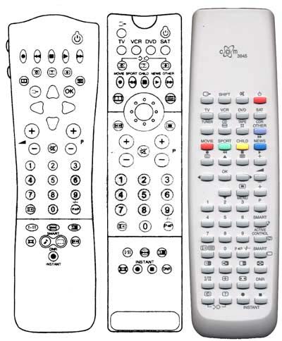 IRC81422 Ersatzfernbedienung passend fr Philips RC2008 RC2030 RC2033 RC2591 RC2592 /01 /01B
