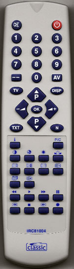 IRC81004 Ersatzfernbedienung passend fr Grundig TP621